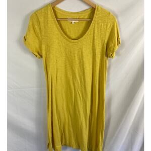 Lou & Grey for LOFT Short Sleeve Yellow Dress Size Small